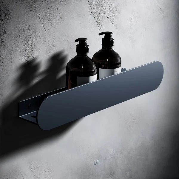 Półka zaokrąglona 38 cm czarna