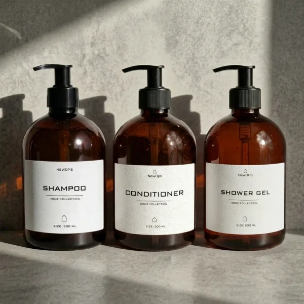 Zestaw butelek na szampon, odżywkę, żel - 3szt. 0,5l 