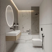 Półka łazienkowa z funkcją wieszaka HARMONY 100 cm