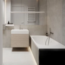 Półka łazienkowa z funkcją wieszaka HARMONY 100 cm