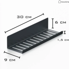 Przyklejana półka łazienkowa NEXA 30 cm - czarna