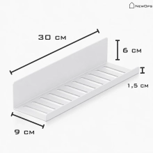 Przyklejana półka łazienkowa NEXA 30 cm - biała
