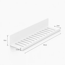 Przyklejana półka łazienkowa NEXA 40 cm - biała