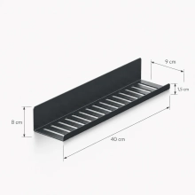 Przyklejana półka łazienkowa NEXA 40 cm - czarna