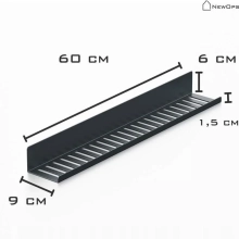 Przyklejana półka łazienkowa NEXA 60 cm - czarna