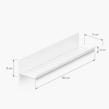 Półka łazienkowa FUSION 40 cm - biała