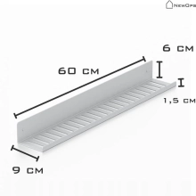 Półka łazienkowa FUSION 60 cm - biała