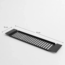 Półka na wannę OASIS czarna 75 cm - czarna